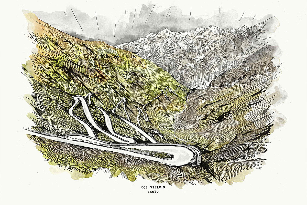 High On A Hill: Stefan Amato's Stelvio Pass Print